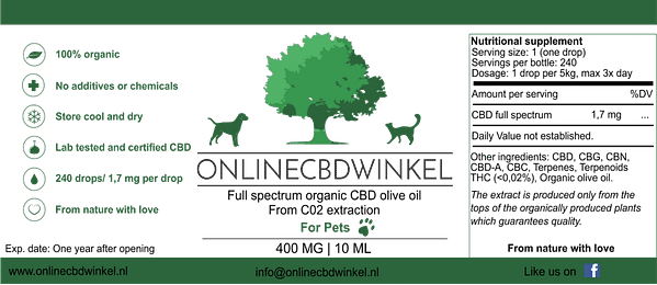 Cbd Olie 10ml Pets Def3